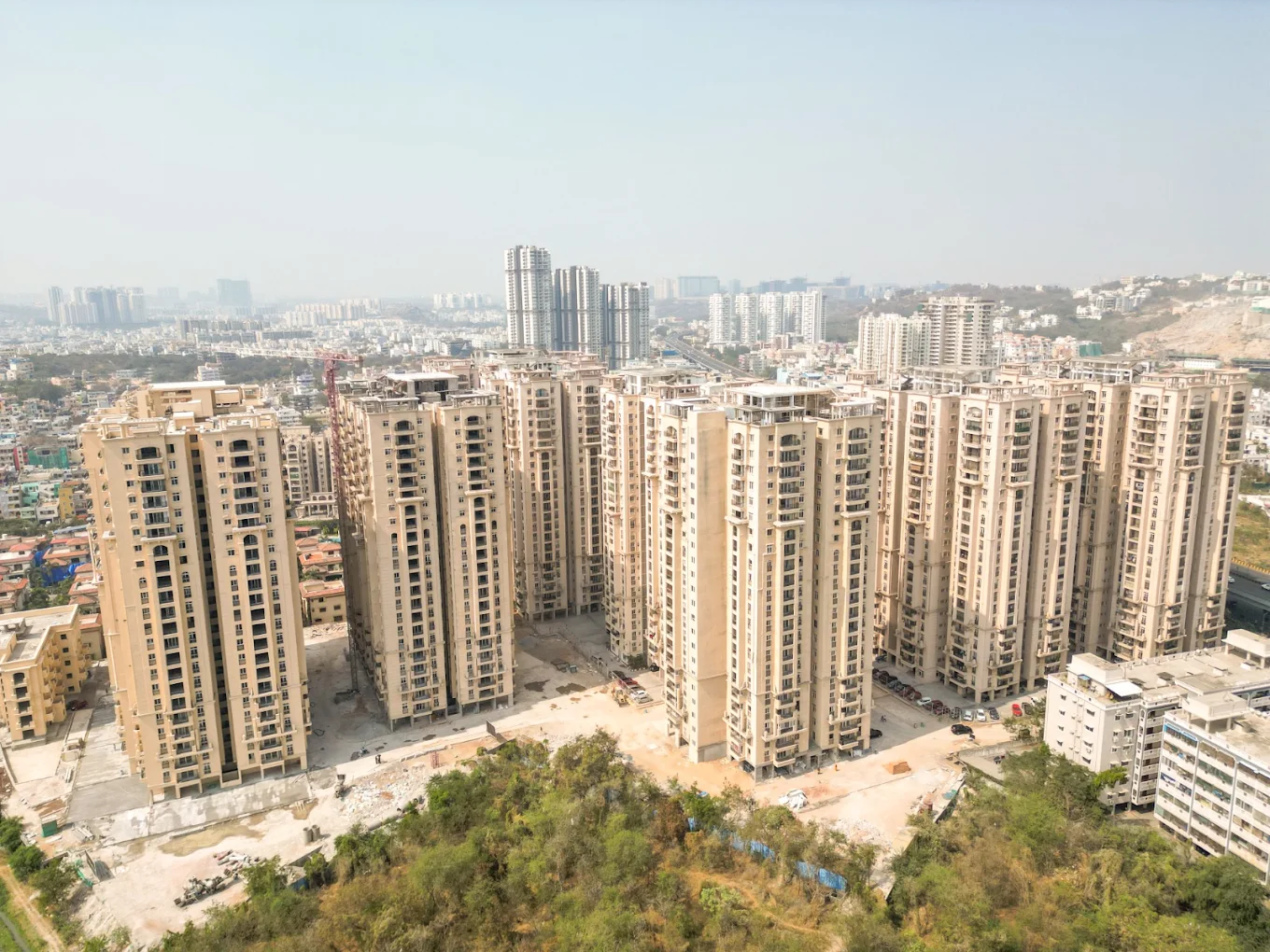 Residential towers at Aditya Empress Towers, where SV INFRA constructed one block